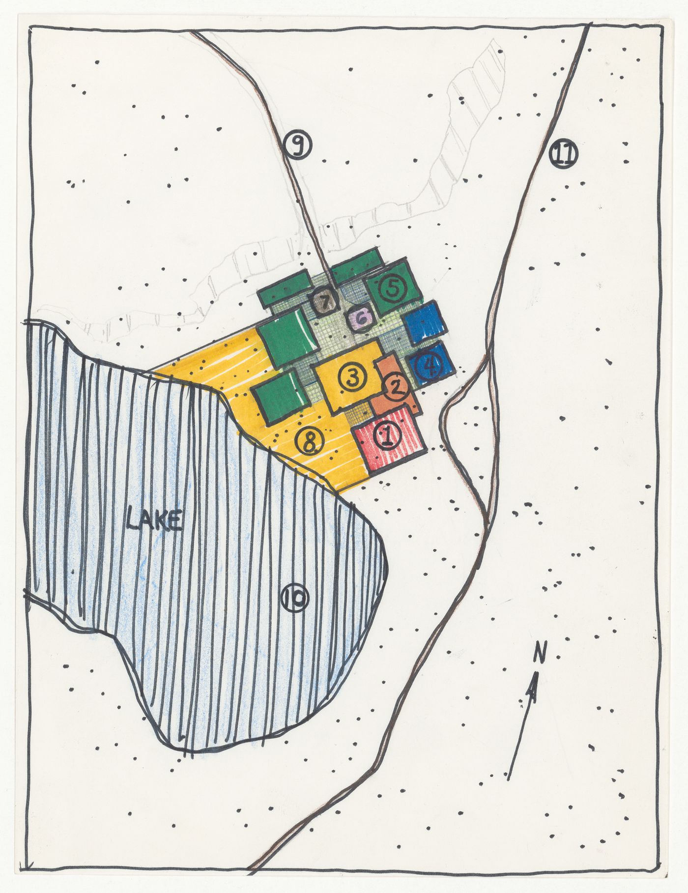 Sketch site plan for Northern Airlift