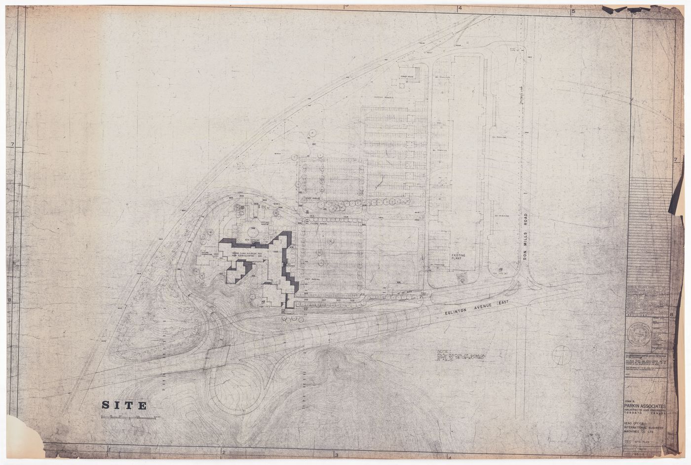 Site plan for IBM Headquarters Building, North York, Ontario