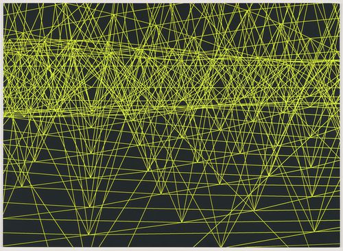 Wireframe perspective of a detail from the space frame for the Galaxy Toyama Gymnasium, Imizu, Toyama, Japan