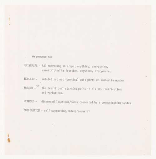 Project proposal for Universal Modular Museum