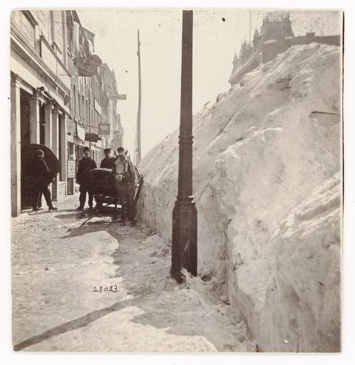 After a snow storm, Place Jacques Cartier, Montréal, Québec
