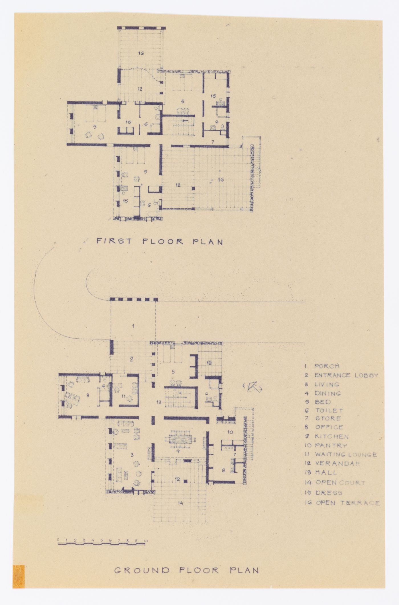 Floor plans for Hosue Type 6J in Chandigarh, India