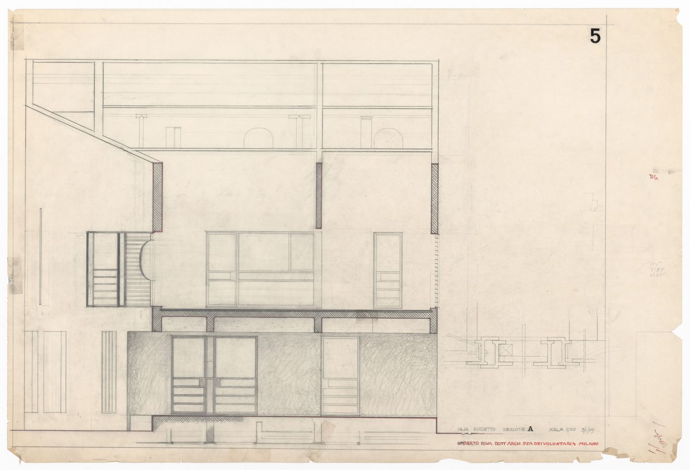 Section for Casa Rizzetto, Caorle, Italy