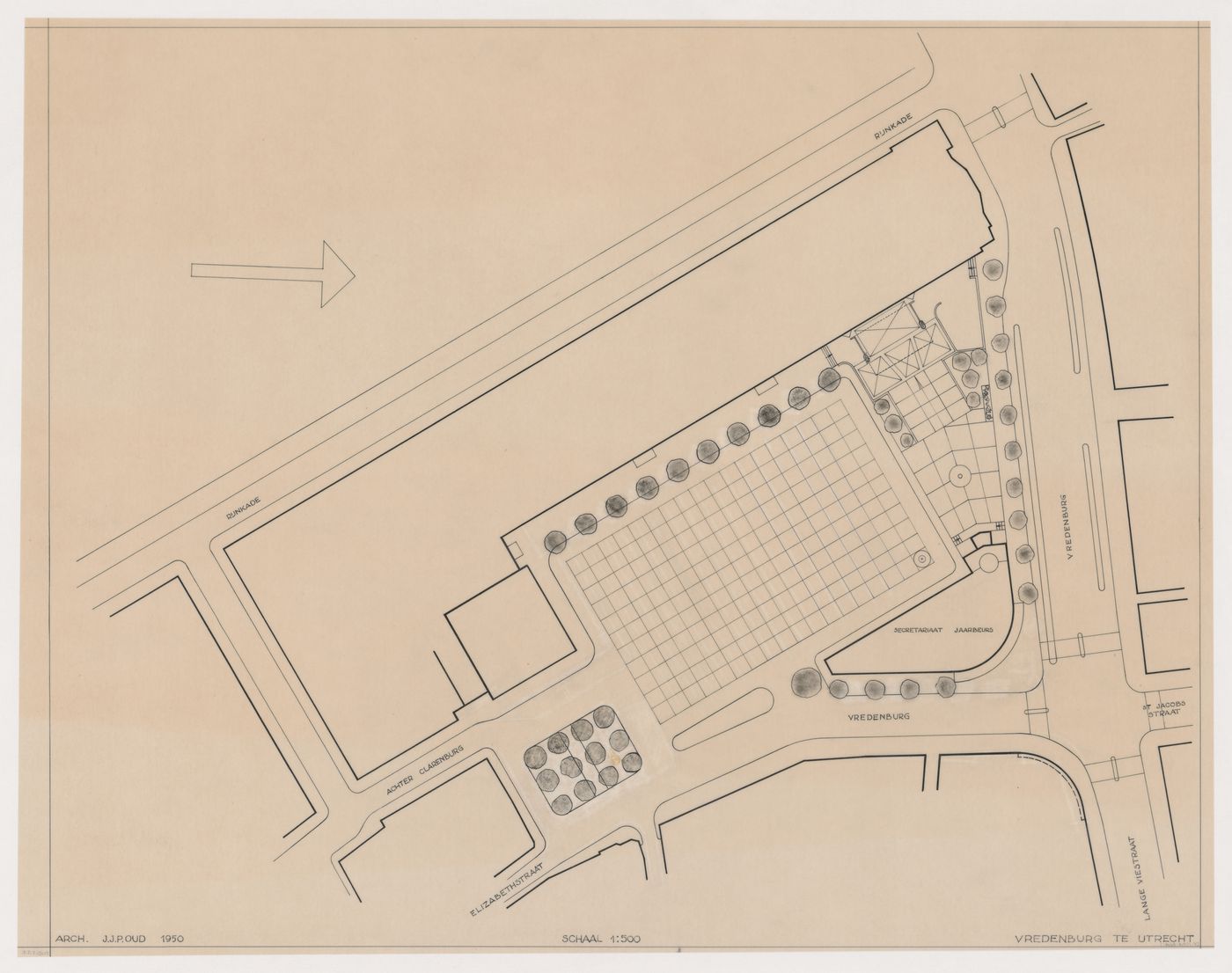 Site plan for Vredenburg mixed-use development, Utrecht, Netherlands