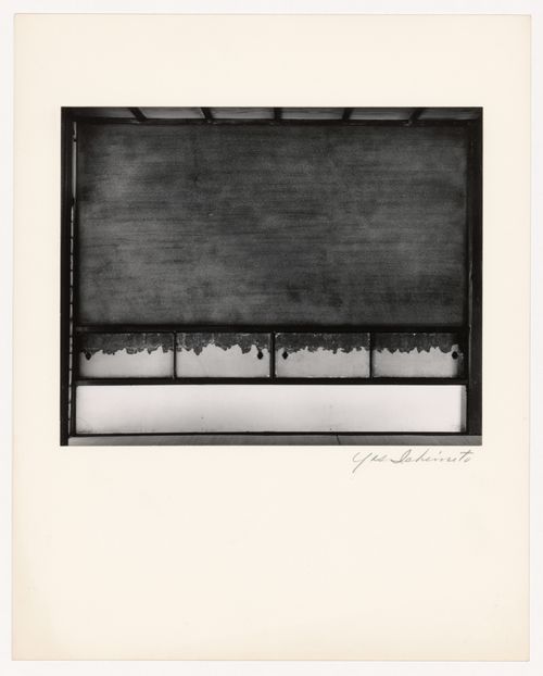 View of the west wall of the Third Room (also known as the Anteroom) of the Shoiken showing cabinets, Katsura Rikyu (also known as Katsura Imperial Villa), Kyoto, Japan