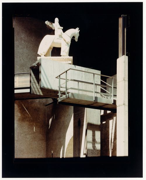 View of the Can Grande della Scala Statue, Museo di Castelvecchio, Verona, Italy
