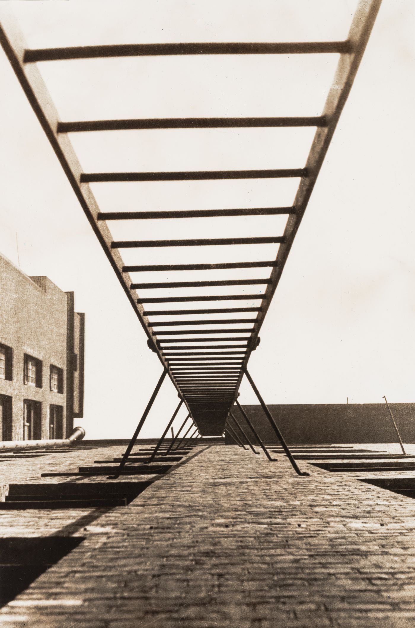 View of a residential fire escape, Myasnitskaya Street, Moscow