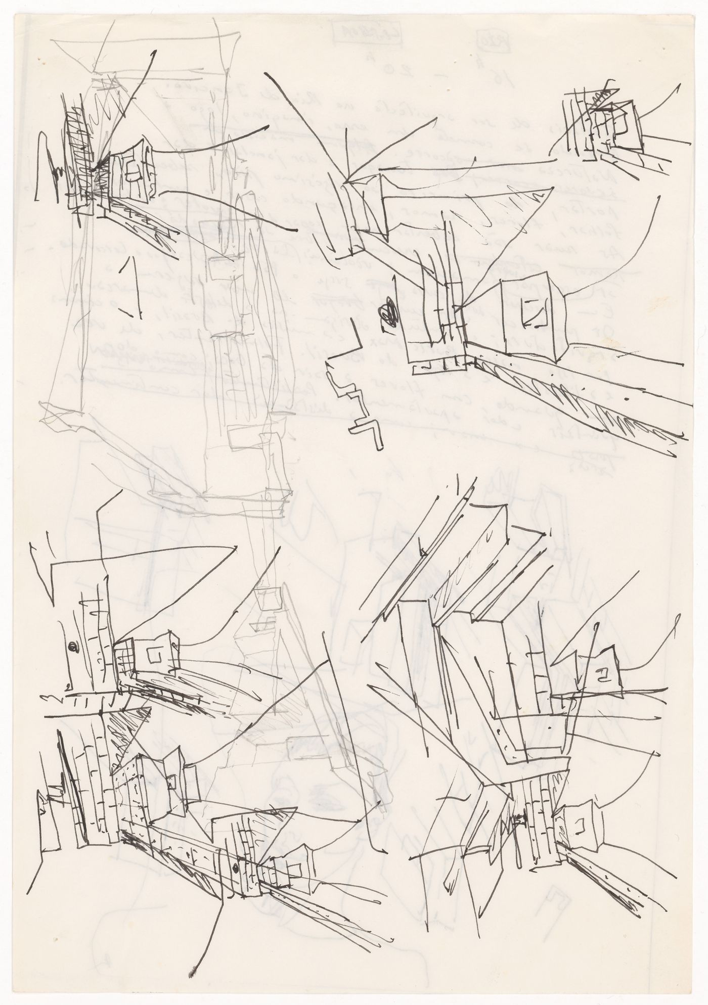 Sketch for Centro Galego de Arte Contemporânea, Santiago de Compostela