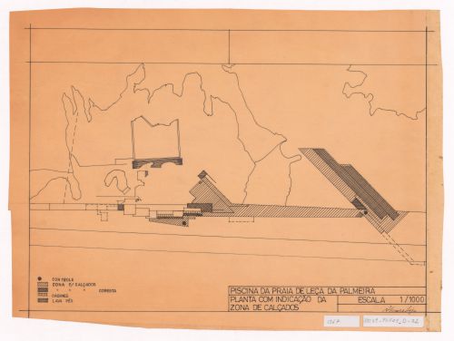 Plan of walking path for Piscina das Marés, Leça da Palmeira, Matosinhos, Portugal
