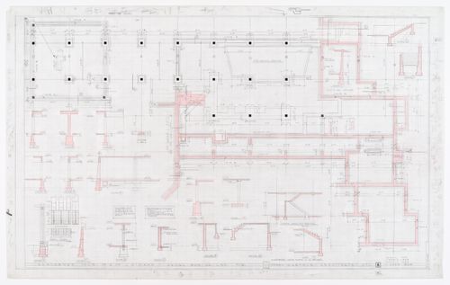 Plan et coupes des fondations pour Résidence Jean Simard, Laval-sur-le-Lac, Québec
