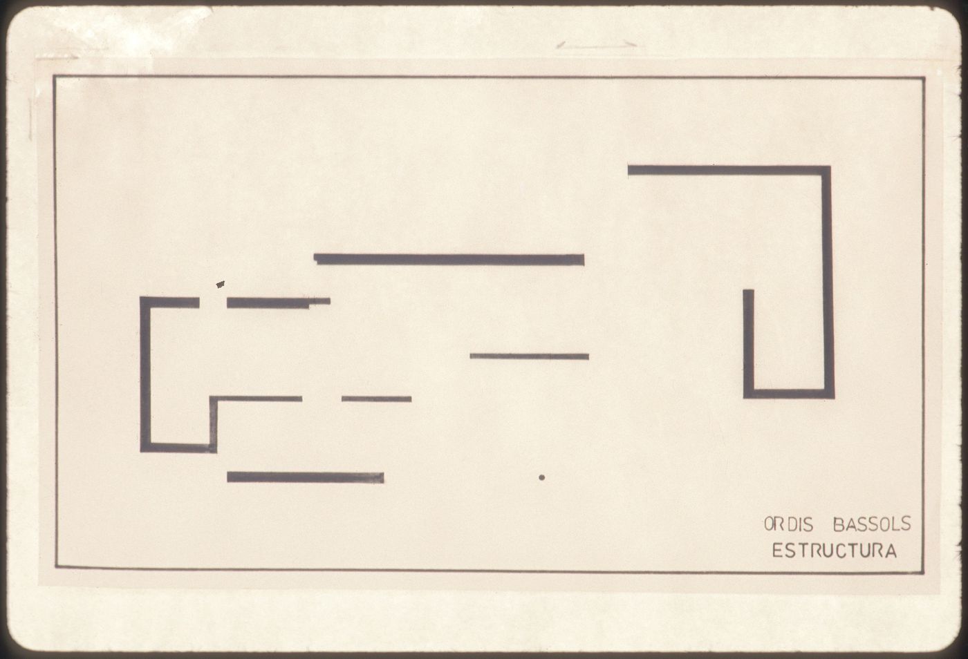 Slide of drawing for Casa Manuel Magalhães, Porto