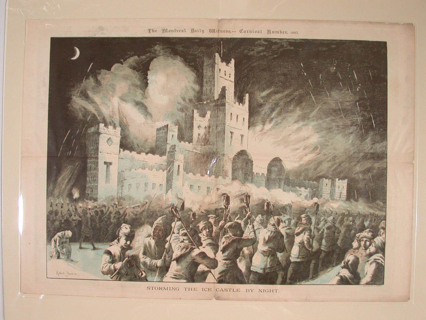Storming the Ice Castle by night, The Montreal Daily Witness Carnival,