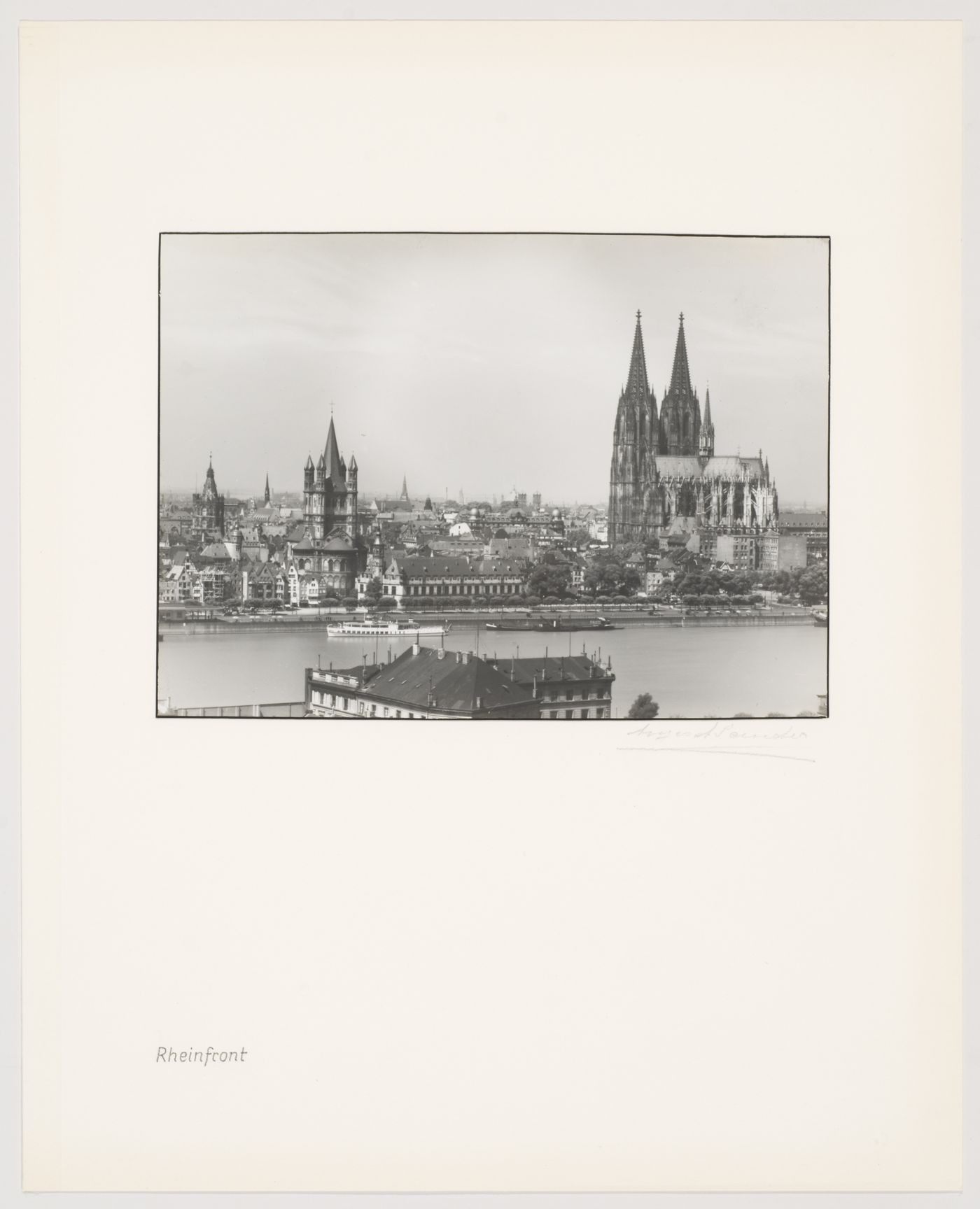 View of the Rhine front, Cologne, Germany