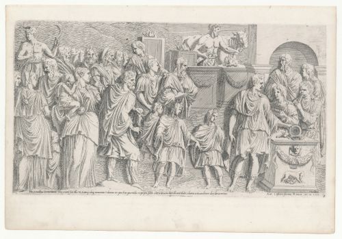 Elevation of a sacrifice relief from Trajan's Column, Rome