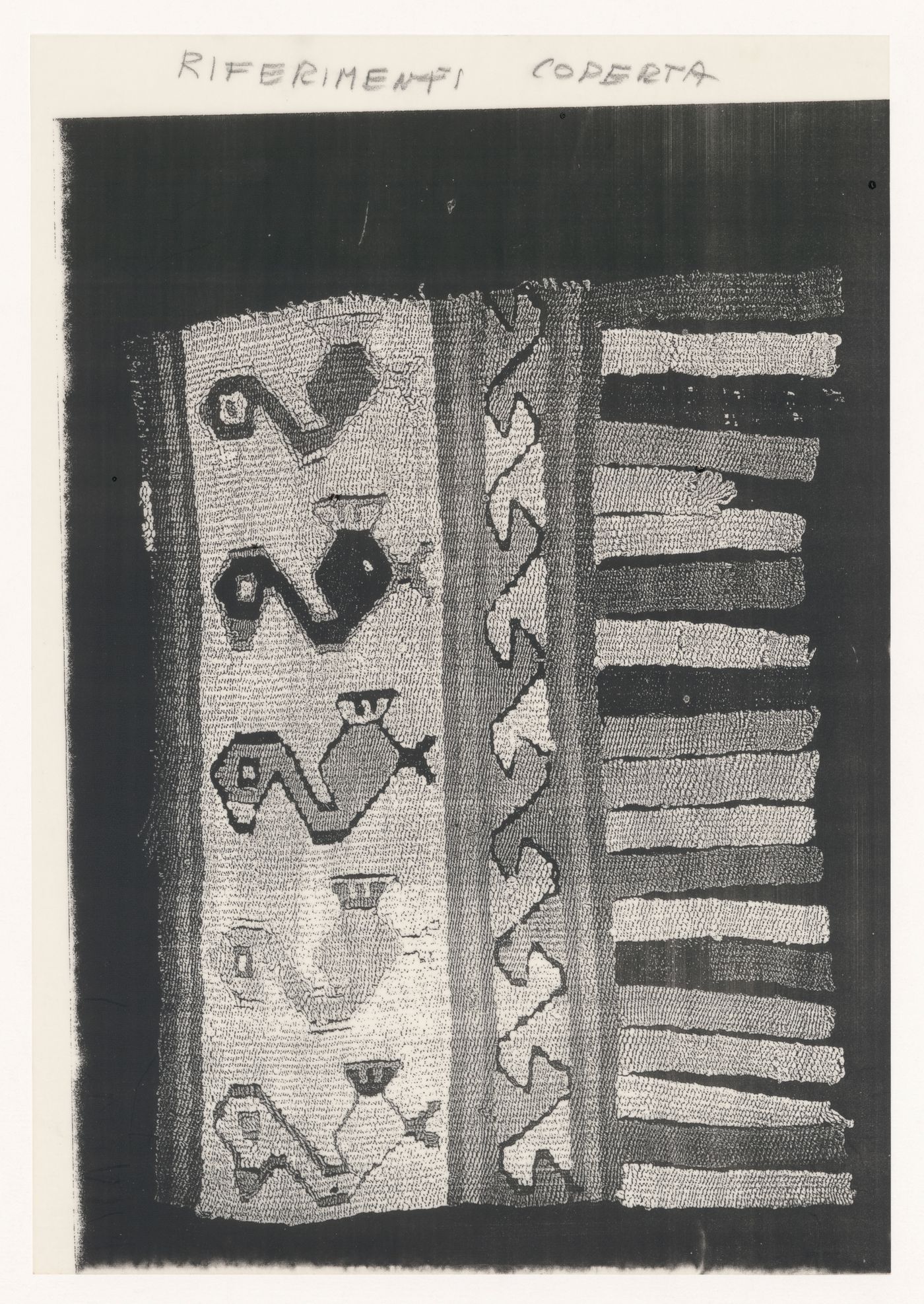 Blanket design for Bed project Il carro di giove [Jupiter's chariot]