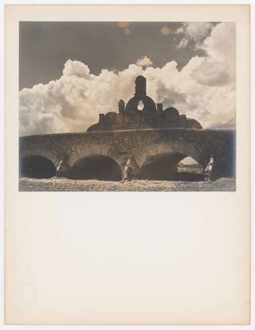 View of a bridge, near the old Texcoco-Zumpango causeway [?], Mexico