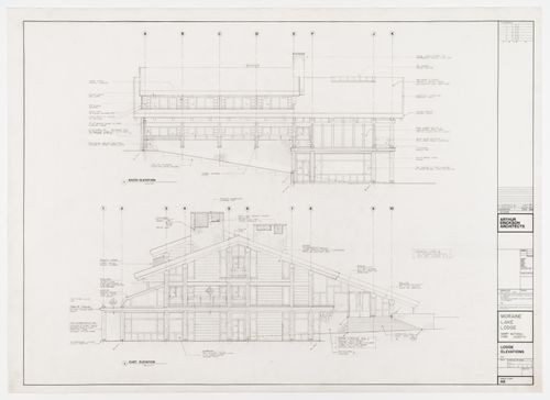 Moraine Lake Lodge, Banff National Park, Alberta: South and East elevations