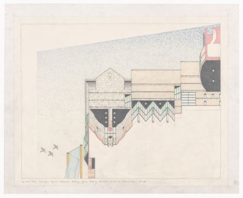 Axonometric for National Gallery Addition Competition, London, United Kingdom