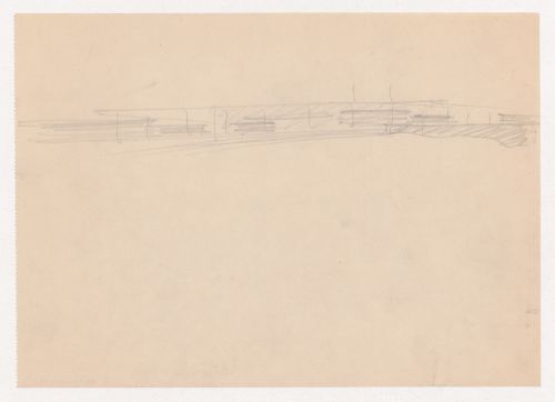 Perspective sketch for the principal elevation for Museum for a Small City