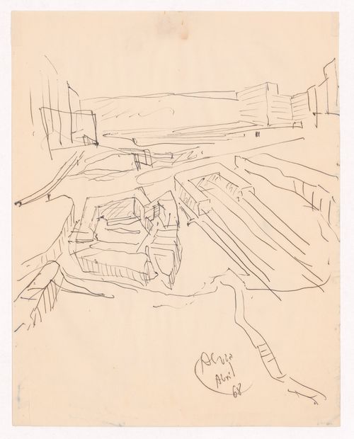 Sketch axonometric plan for Edifício de Escritórios na Av. D. Afonso Henriques, Avenida da Ponte, Porto, Portugal