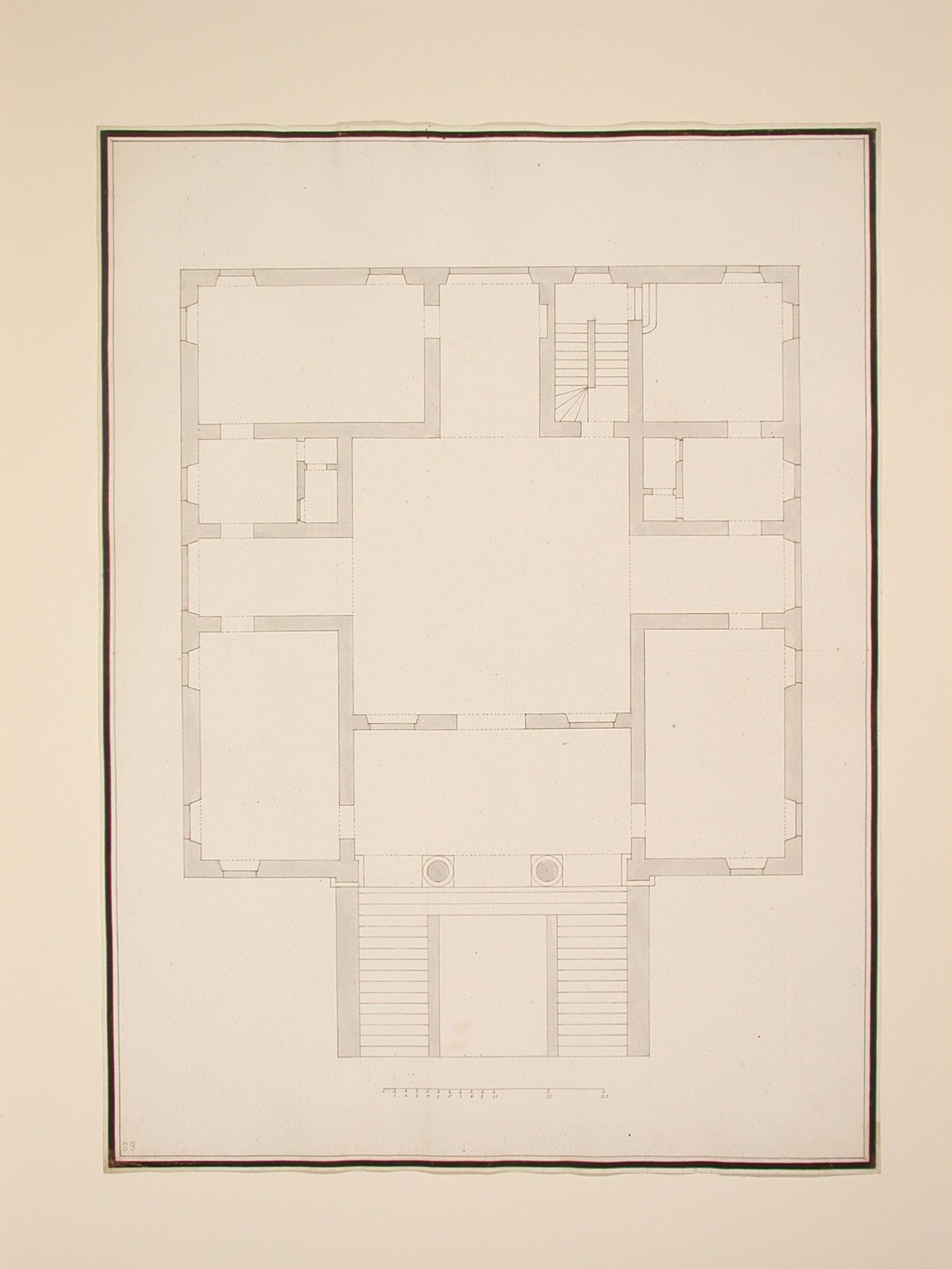 Plan of the Villa Valier, Rome, Italy