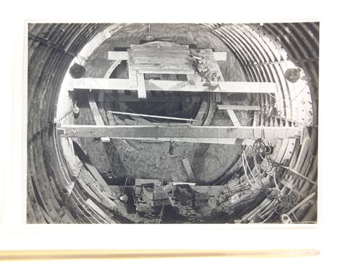 View of construction of underground Readwall Tunnel, London, United Kingdom