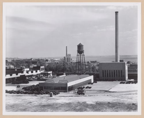 Aerial [?] view of the Automobile Assembly Plant, General Motors Corporation Chevrolet division, Baltimore, Maryland