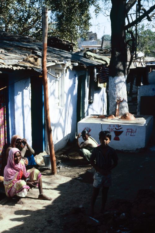 View of street and tree on platform for the Human Settlement Training Package "Package 1: Planning guidelines"