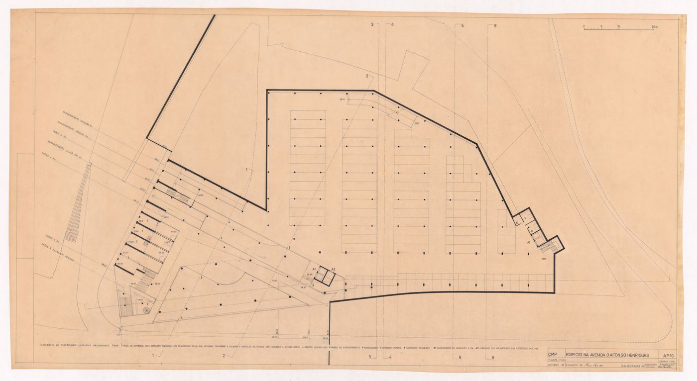 Second floor plan for Edifício de Escritórios na Av. D. Afonso Henriques, Porto, Portugal