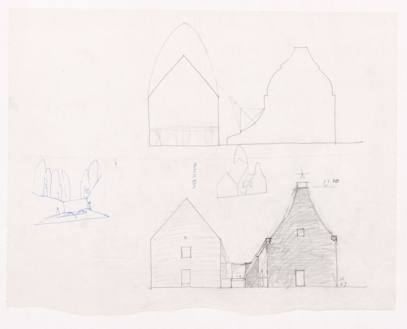 Sketch perspectives for Plano de Doedijnstraat, The Hague, Netherlands