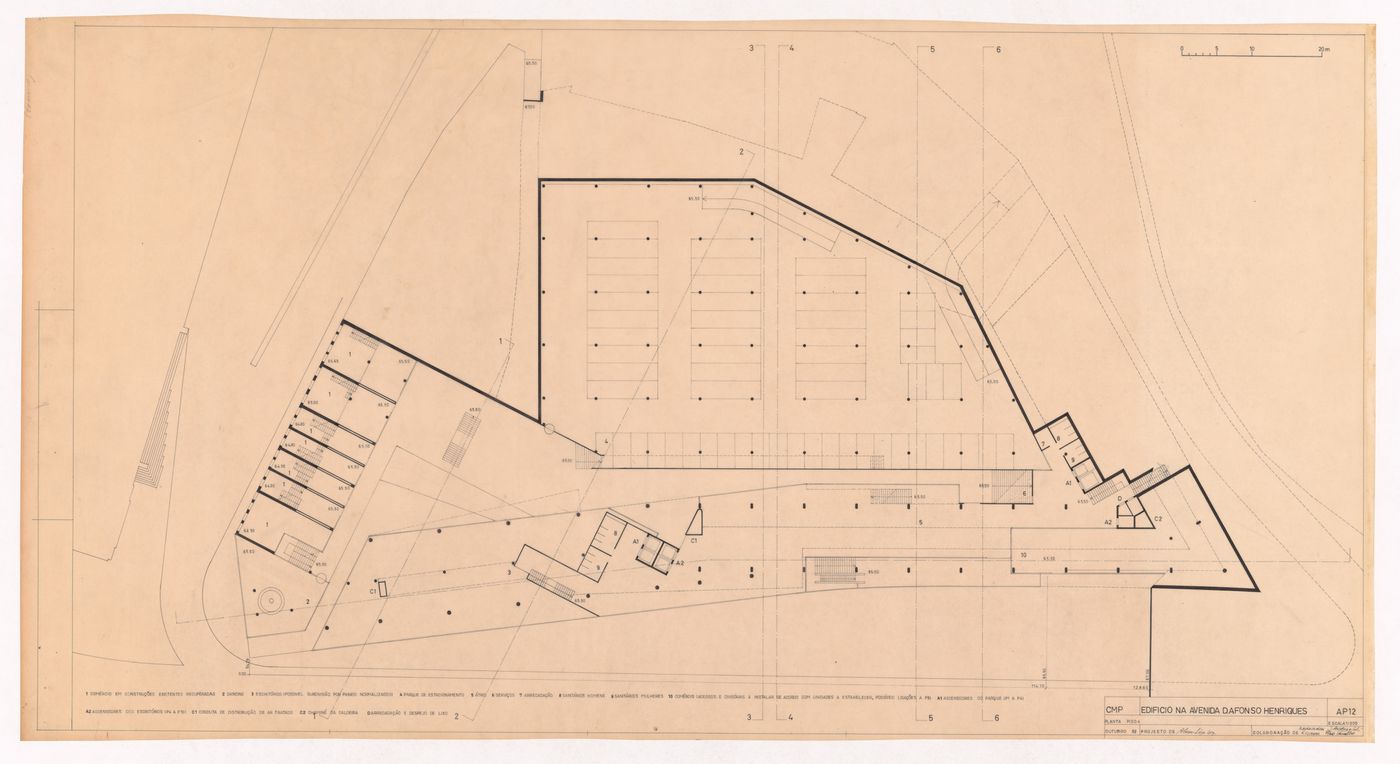Fourth floor plan for Edifício de Escritórios na Av. D. Afonso Henriques, Porto, Portugal
