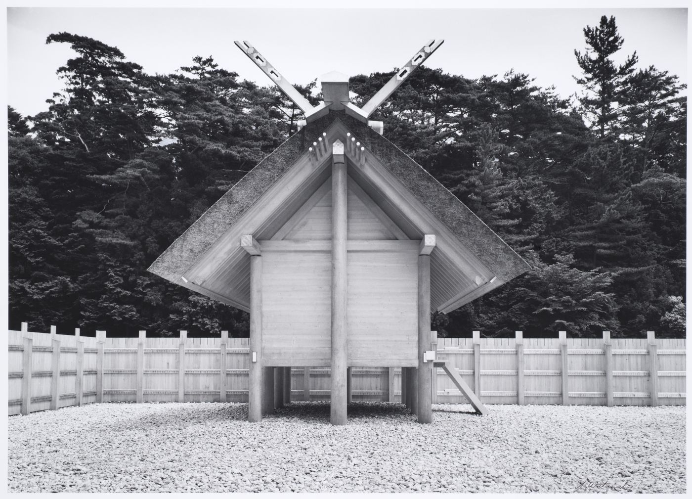 View of the Tohoden [East Treasure House], Naiku [Inner Shrine], Ise Daijingu (also known as Ise Jingu [Ise Shrine]), Ise-shi, Japan