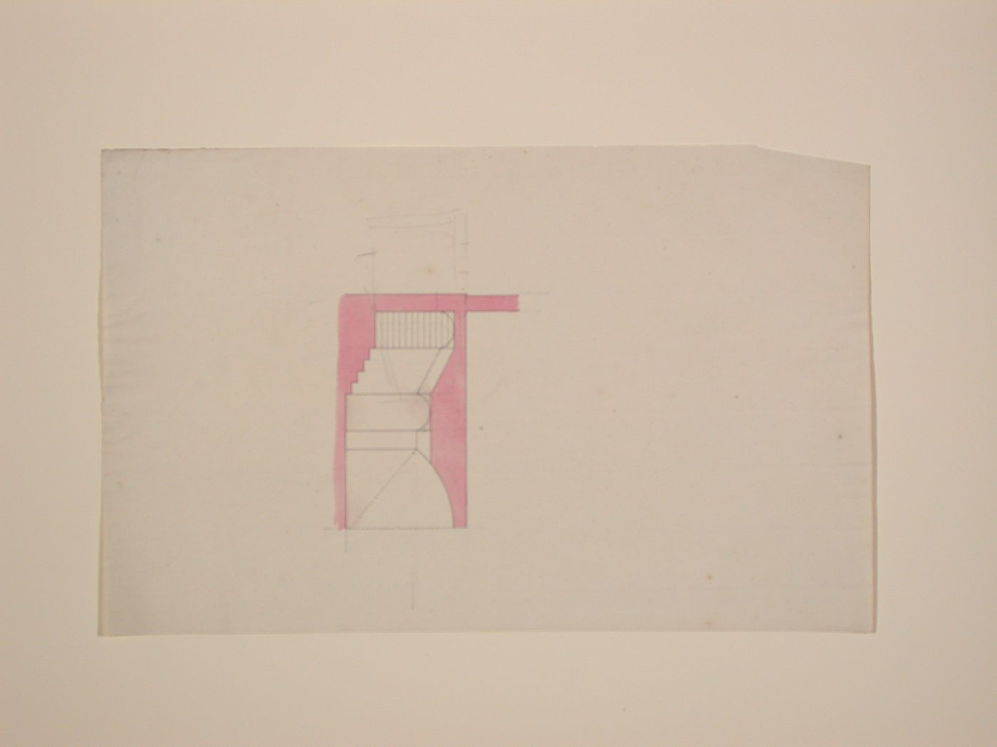 Section through basement for Boucherie, Marché des Carmes, Paris