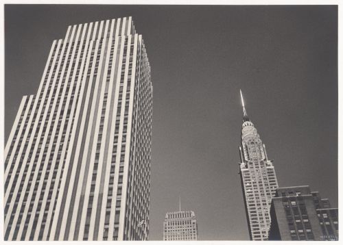 View of the entrance to a building showing steps, a fence, a balustrade and a shop sign, New York City, New York