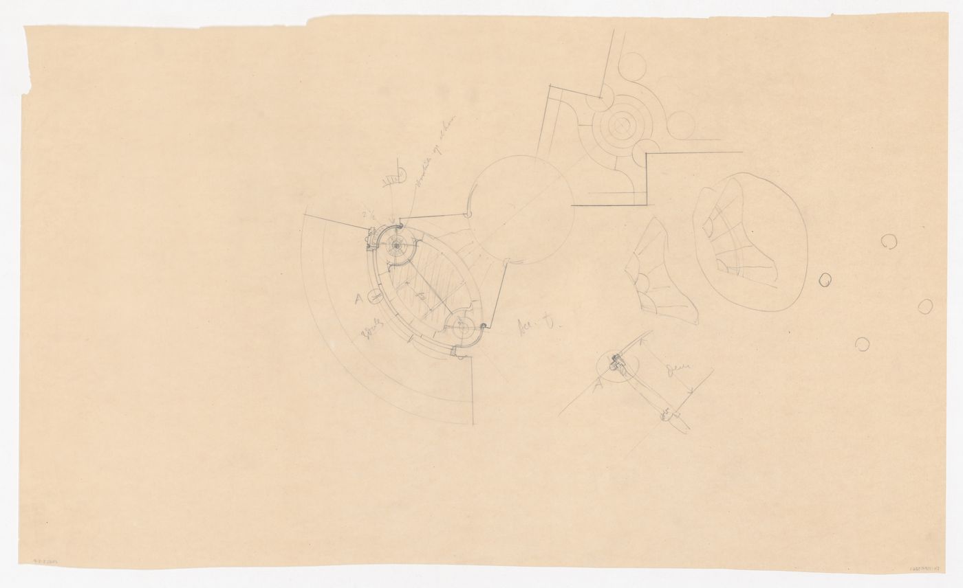 Plan and partial sketch plans for Olveh mixed-use development, Rotterdam, Netherlands