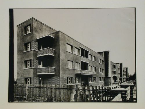 View of a housing block, Zwenkau, Germany