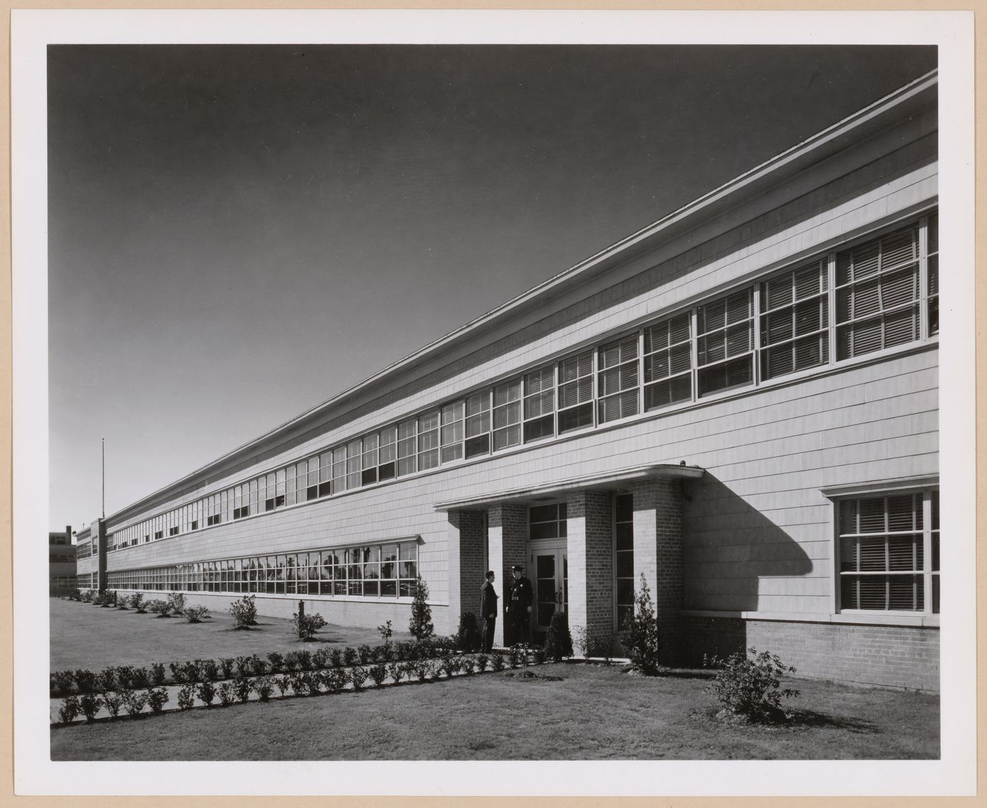 View of the principal façade of the Administration Building, Consolidated Aircraft Corporation Assembly Plant, New Orleans, Louisiana