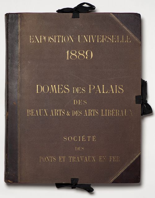 Various views of construction of the Dômes des Palais des Beaux Arts et des Arts Libéraux, Société des Ponts et Travaux en Fer, Exposition Universelle de 1889, Paris, France