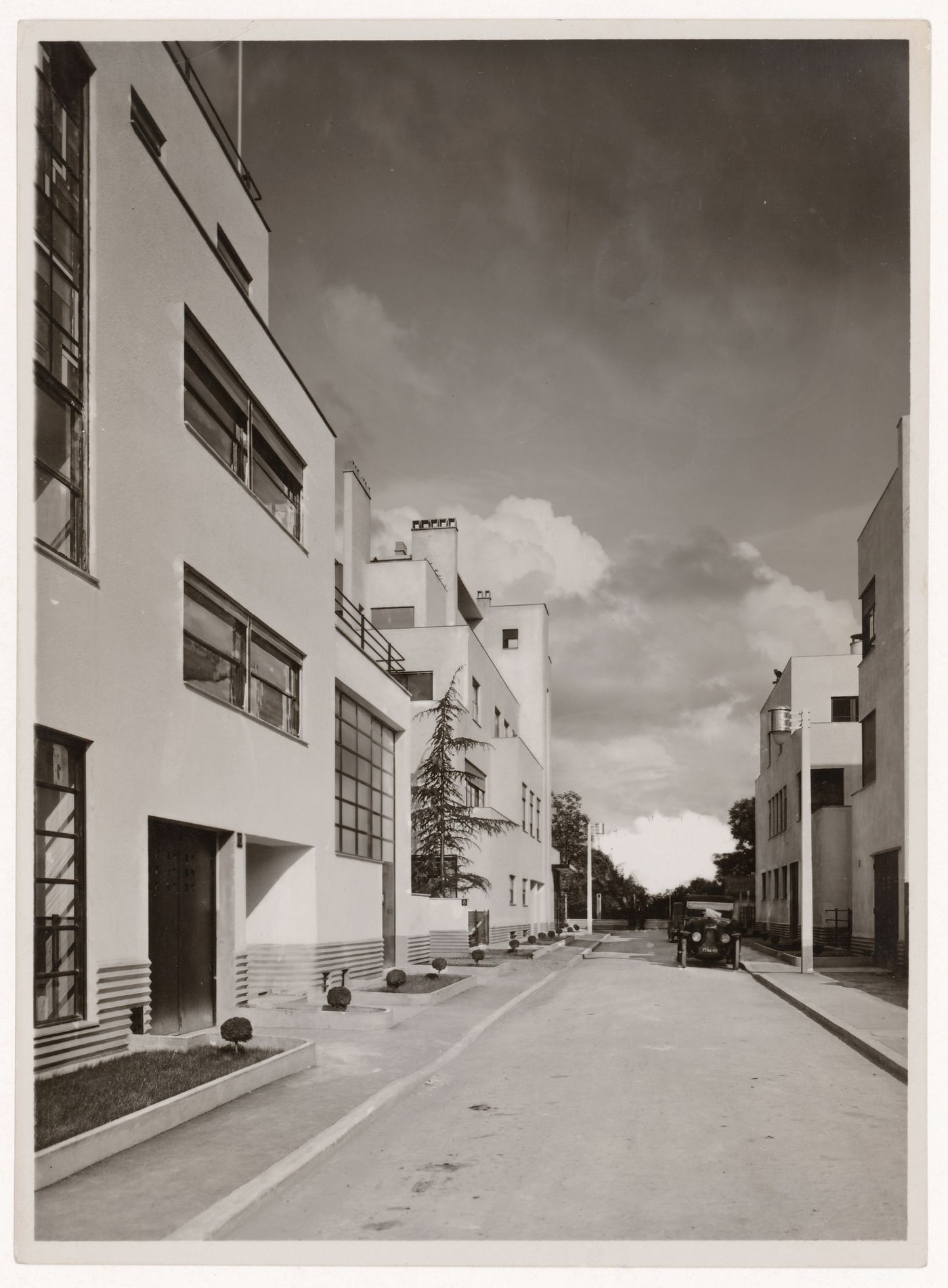 View along Mallet-Stevens road, taken from Docteur-Blanche road in the 16th arrondissement, Paris, France