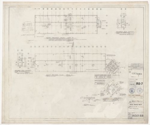 Framing plans for Twin Parks West, Site R5-7, Bronx, New York