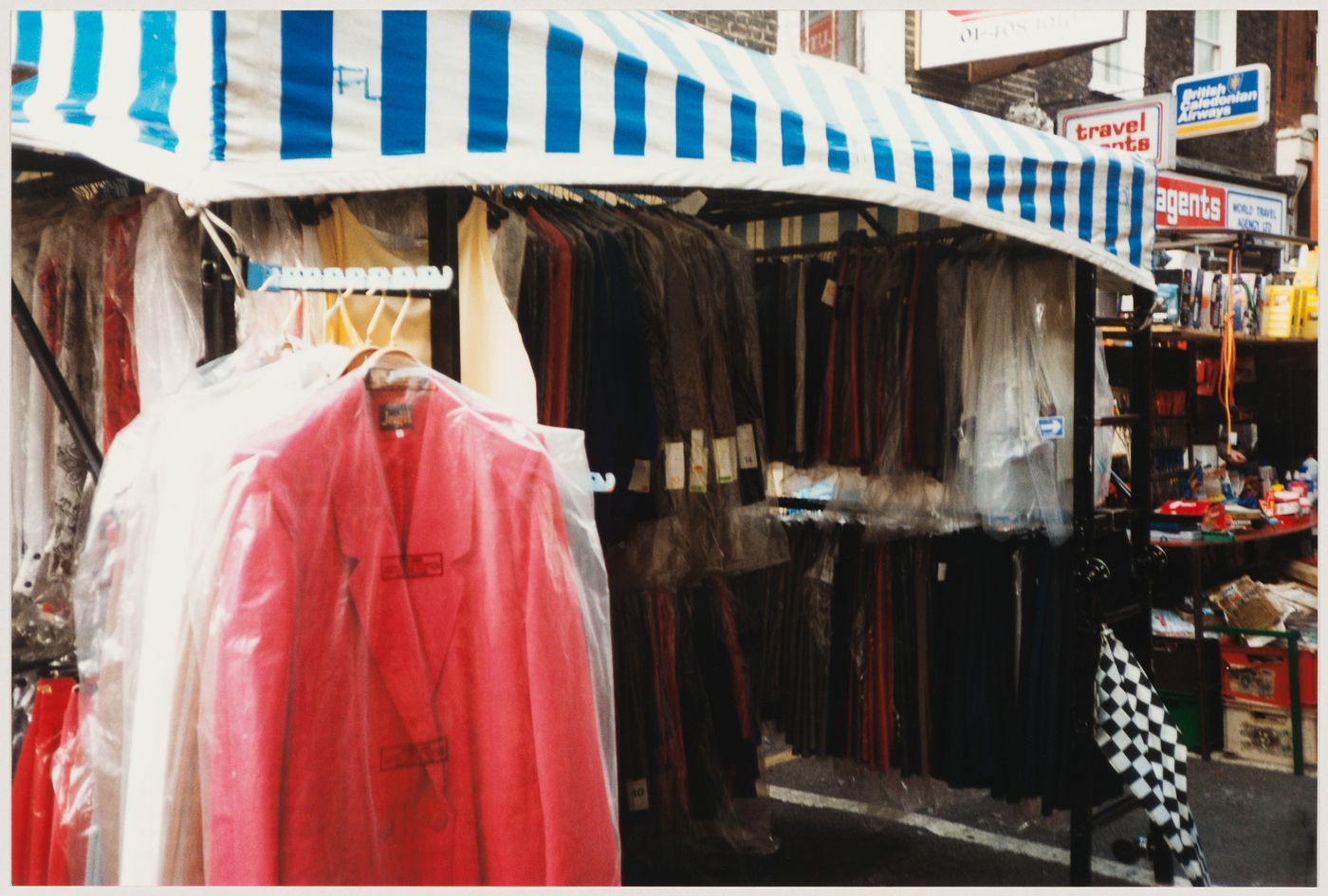 View of a clothing stall