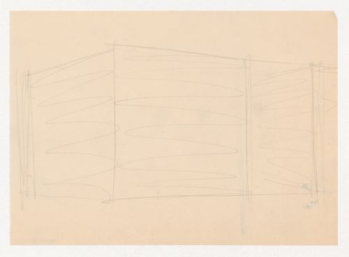 Perspective sketch for the Metallurgy Building, Illinois Institute of Technology, Chicago