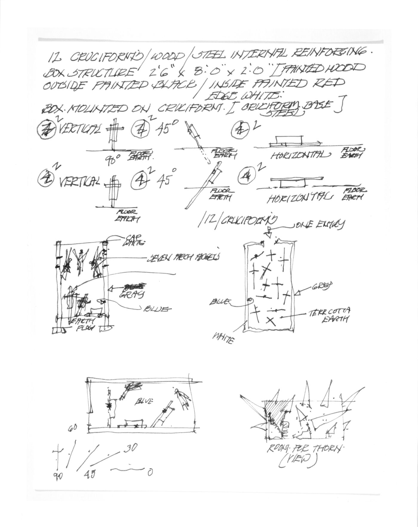 Notes and Diagrams for Christ Chapel, from Pewter Wings Golden Horn Stone Veil