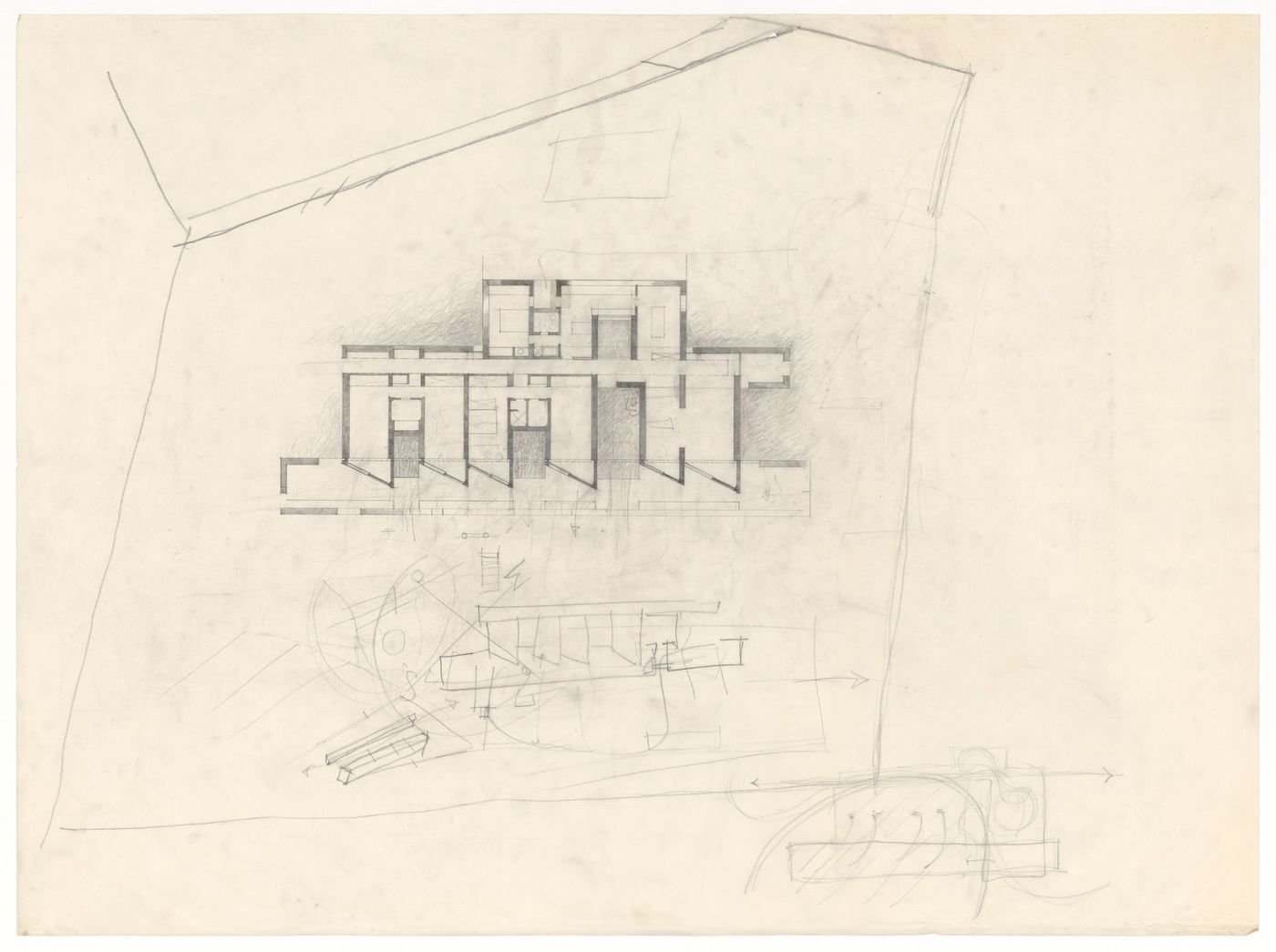 Floor plan and sketches for Case Di Palma, Stintino, Italy
