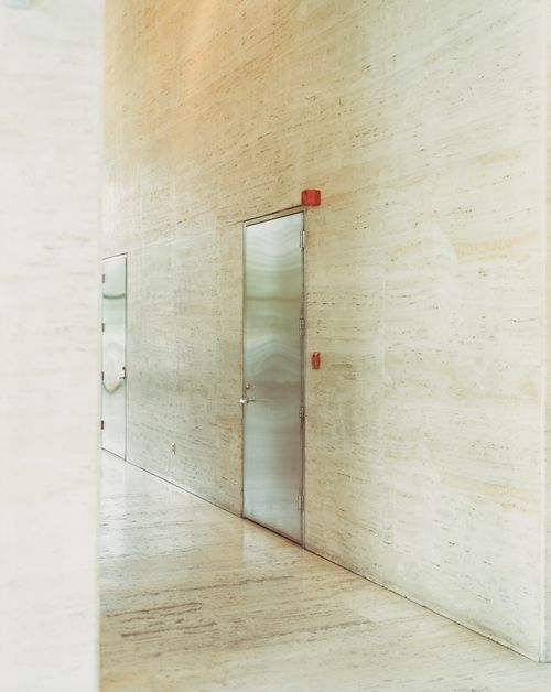 View of interior hallway and doors, Westmount Square, Westmount, Québec