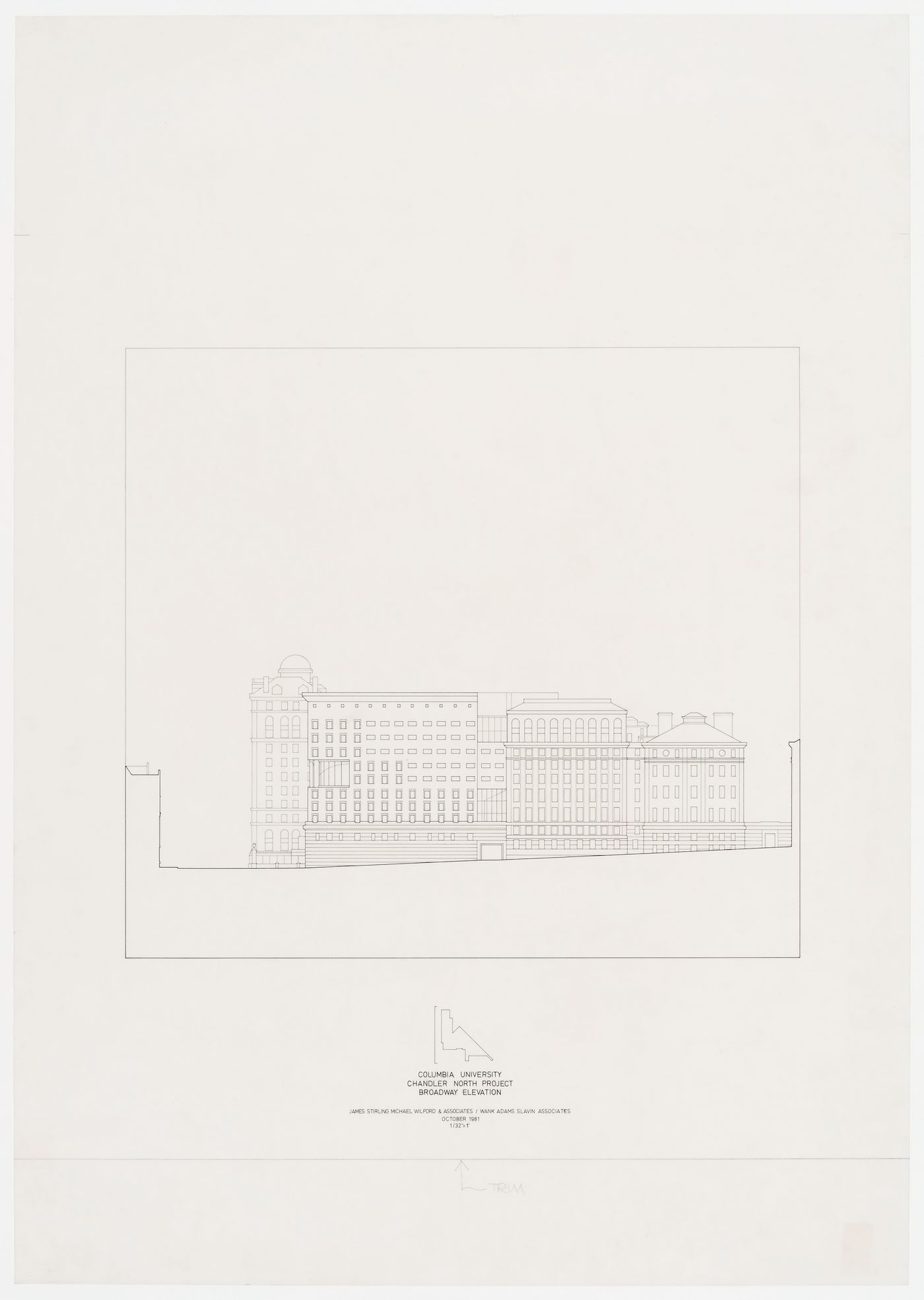 Chandler North Building, Department of Chemistry, Columbia University, New York, New York: elevation 
