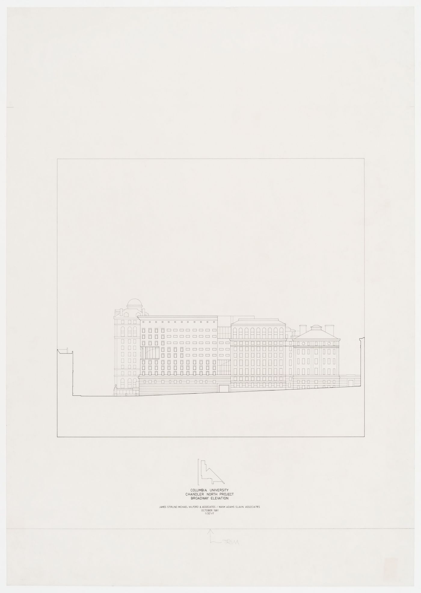 Chandler North Building, Department of Chemistry, Columbia University, New York, New York: elevation 
