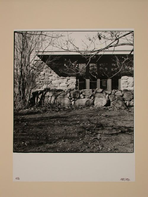 Partial view of the Alfred Caldwell House, Bristol, Wisconsin
