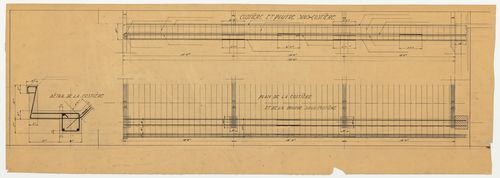 Détails de la coustière et de la poutre sous-coustière, Garage de la Montée du Zouave, Montréal (1919-1920)