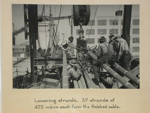 Oakland Bay Bridge under construction, San Francisco, California